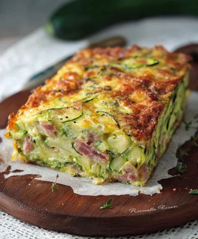 Sformato di zucchine con speck e robiola