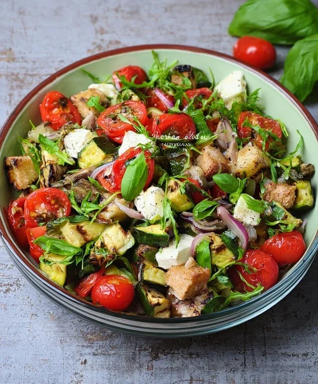 Insalata con verdure grigliate