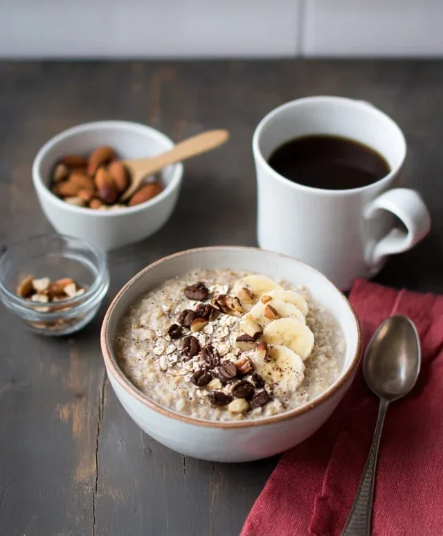 Porridge di avena cremoso al caffè