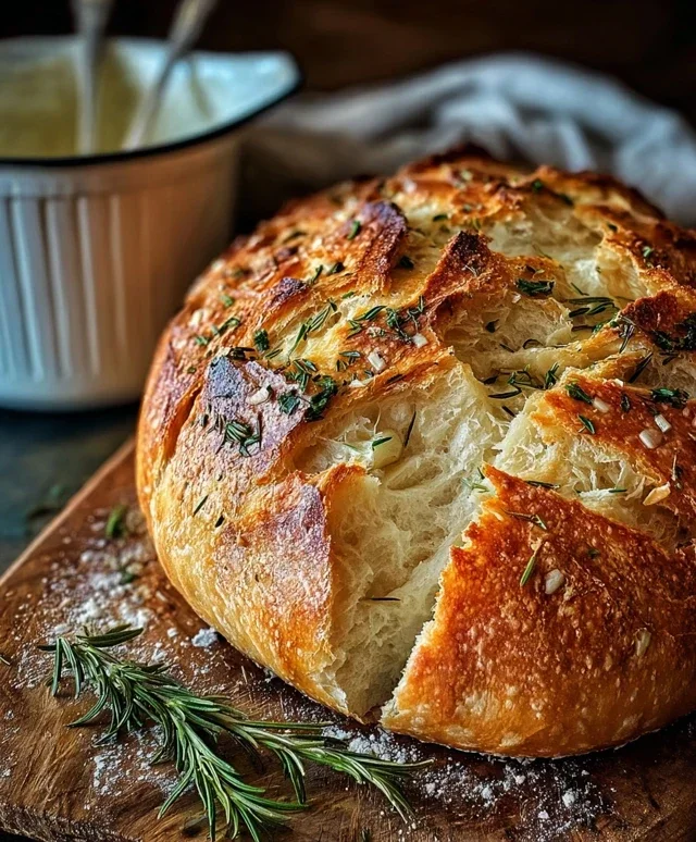 Rustique Brot mit Knoblauch