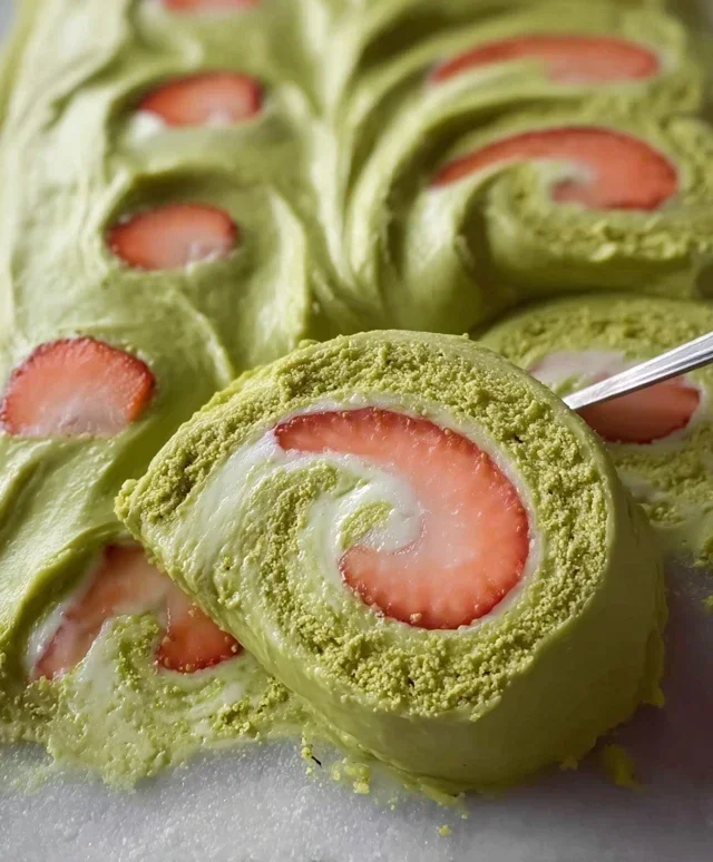Strawberry Matcha Latte Rolls