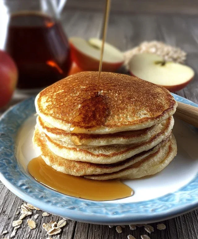 Non utilizzo né farina né zucchero per i pancake: ma li preparo con le mele e fiocchi d’avena | Solo 60 Kcal!