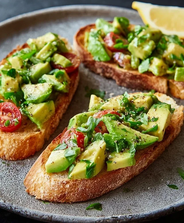 Avocado Bruschetta mit Ciabatta
