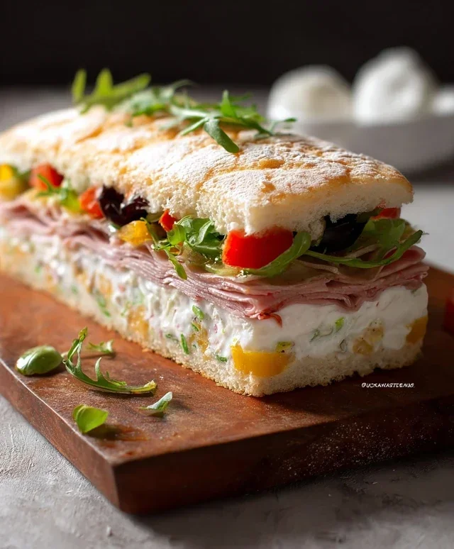 Torta tramezzino con insalata russa