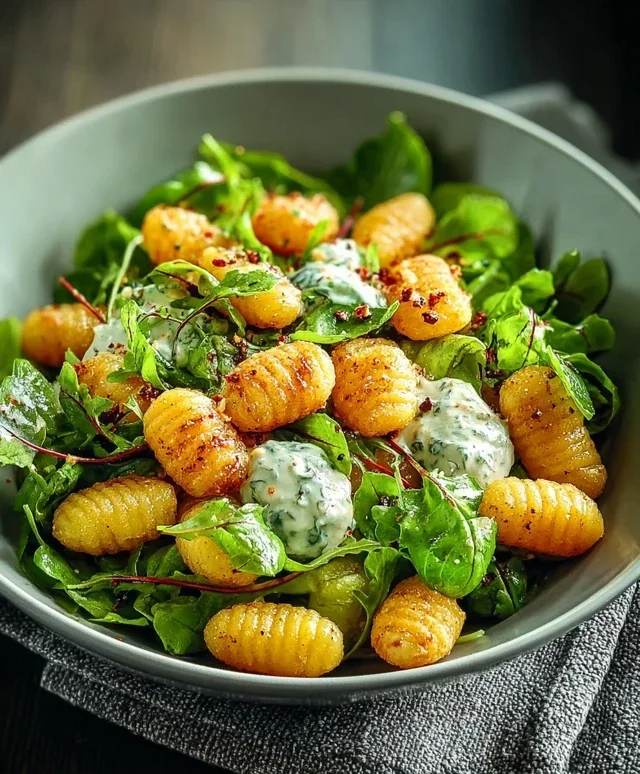 Knuspriger Gnocchi Salat