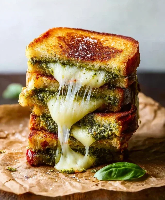 Sourdough Pesto Grilled Cheese
