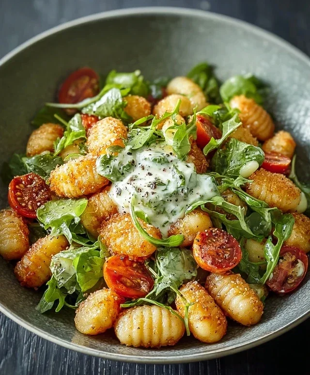 Knuspriger Gnocchi Salat