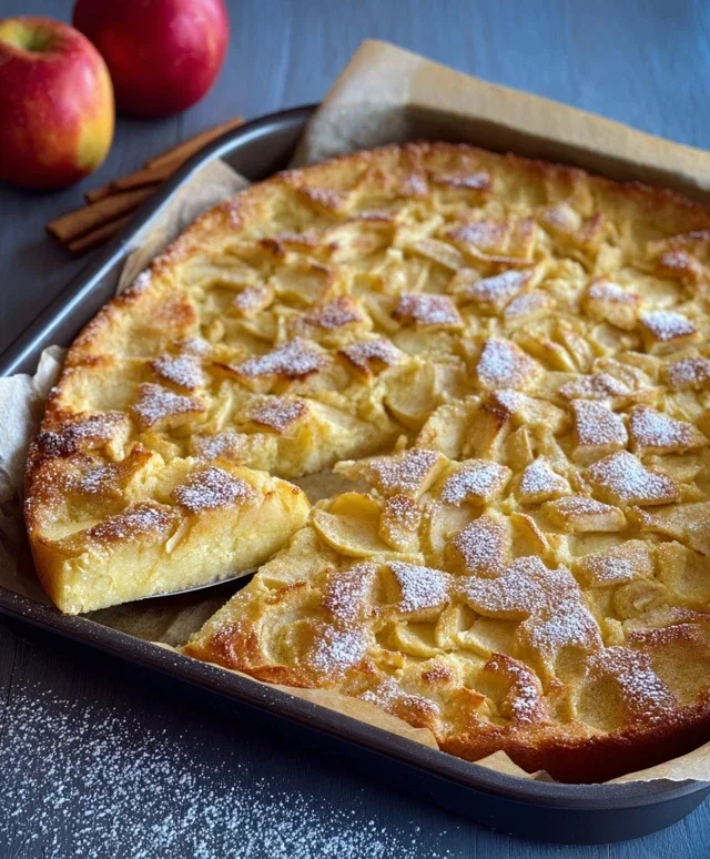 Apfelpfannkuchen aus dem Ofen