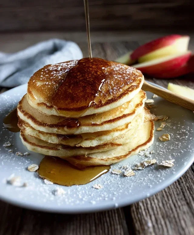 Non utilizzo né farina né zucchero per i pancake: ma li preparo con le mele e fiocchi d’avena | Solo 60 Kcal!