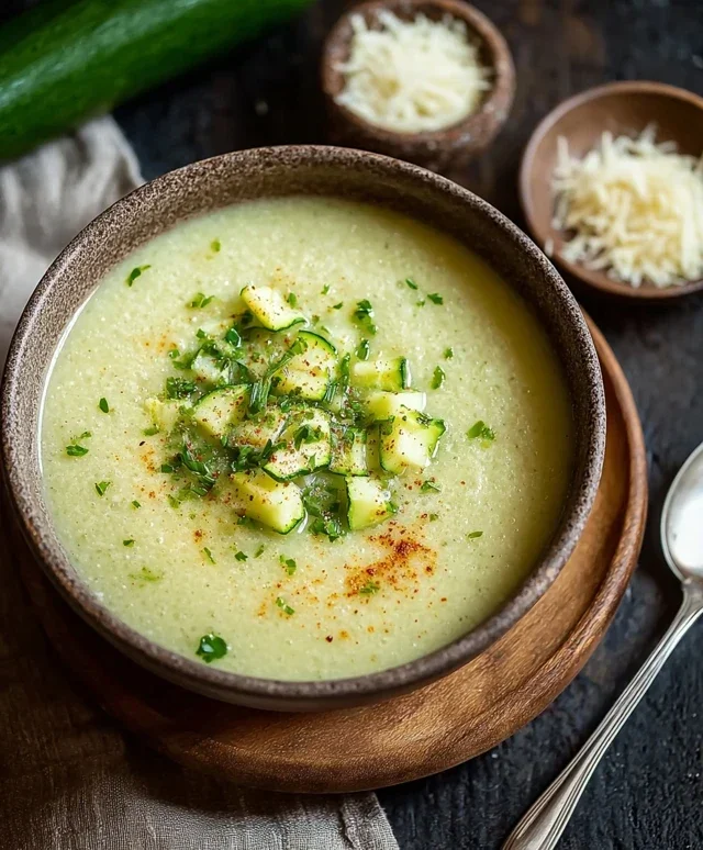 Cremige Zucchini Suppe
