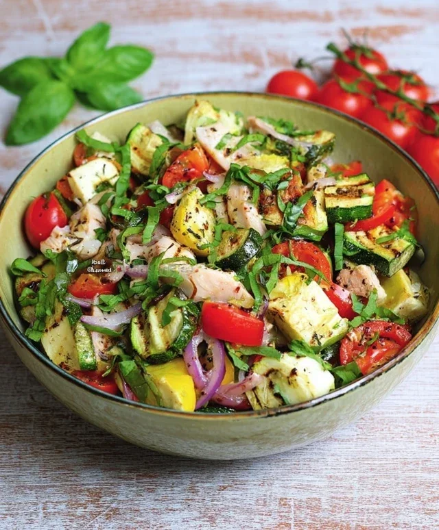 Insalata con verdure grigliate