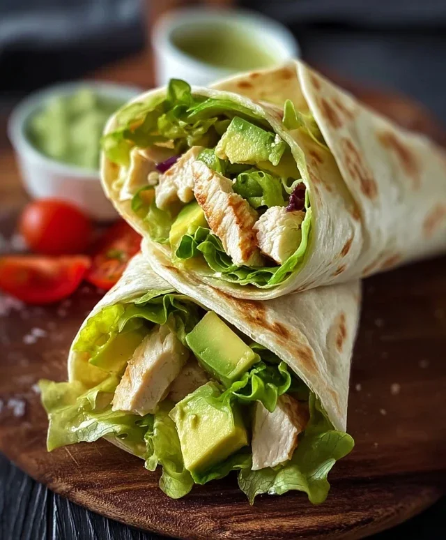 Avocado-Hähnchen-Salat-Wrap – Frisch, leicht & voller Geschmack