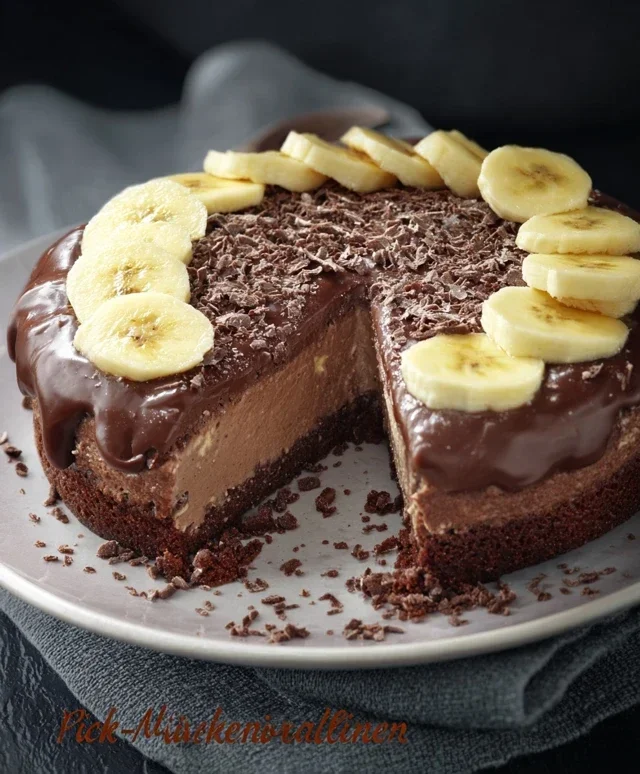 Schnelle Schokotorte mit Bananen