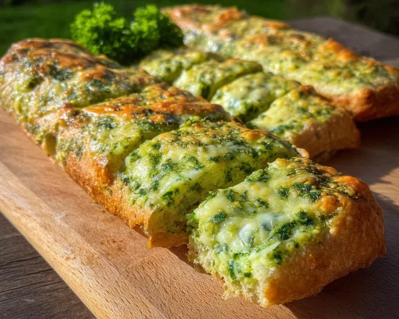 Bärlauch-Käse-Baguette. Einfach und schnell.