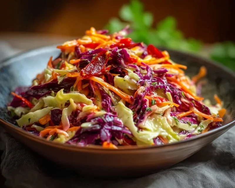 Knackiger Regenbogenkrautsalat