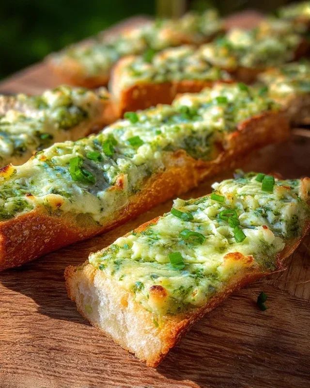 Bärlauch-Käse-Baguette. Einfach und schnell.