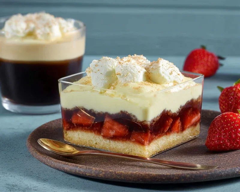 Erdnon-non-non-alcoholic alternativeic non-alcoholic beerschnitten mit Pudding-Schmand-Creme