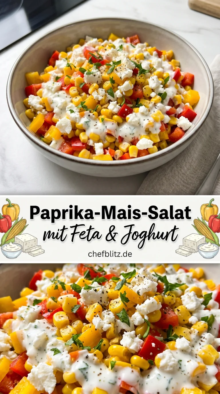 Paprika-Mais-Salat mit Feta & Joghurt