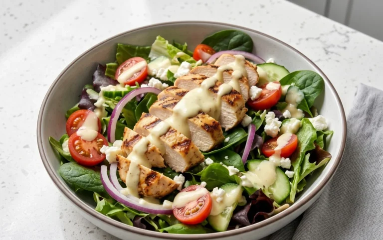 Grilled Chicken Salad + Homemade Sweet Onion Dressing