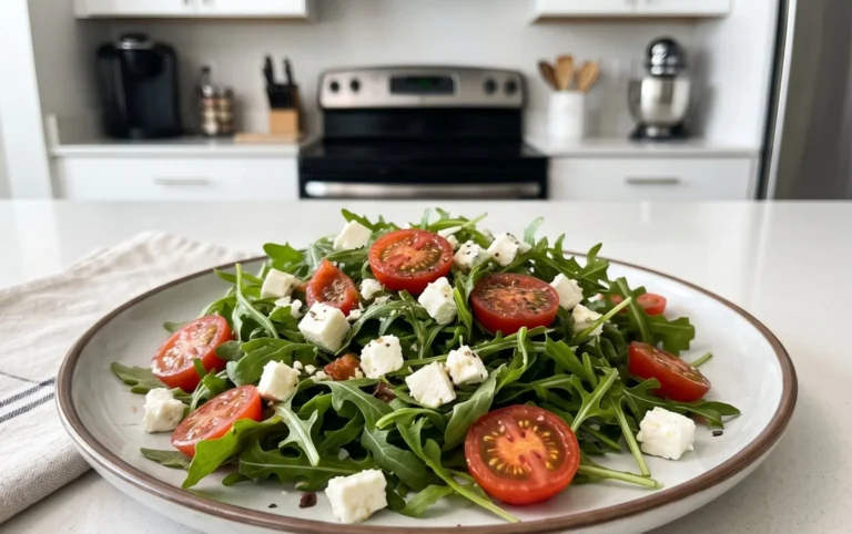 Rucola-Salat mit Feta und Tomaten
