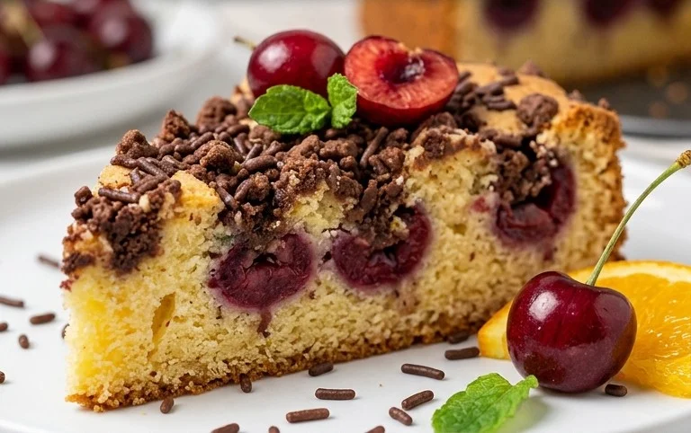 Kirsch Extractkuchen mit Schokostreusel - einfach - 367 kcal/100g