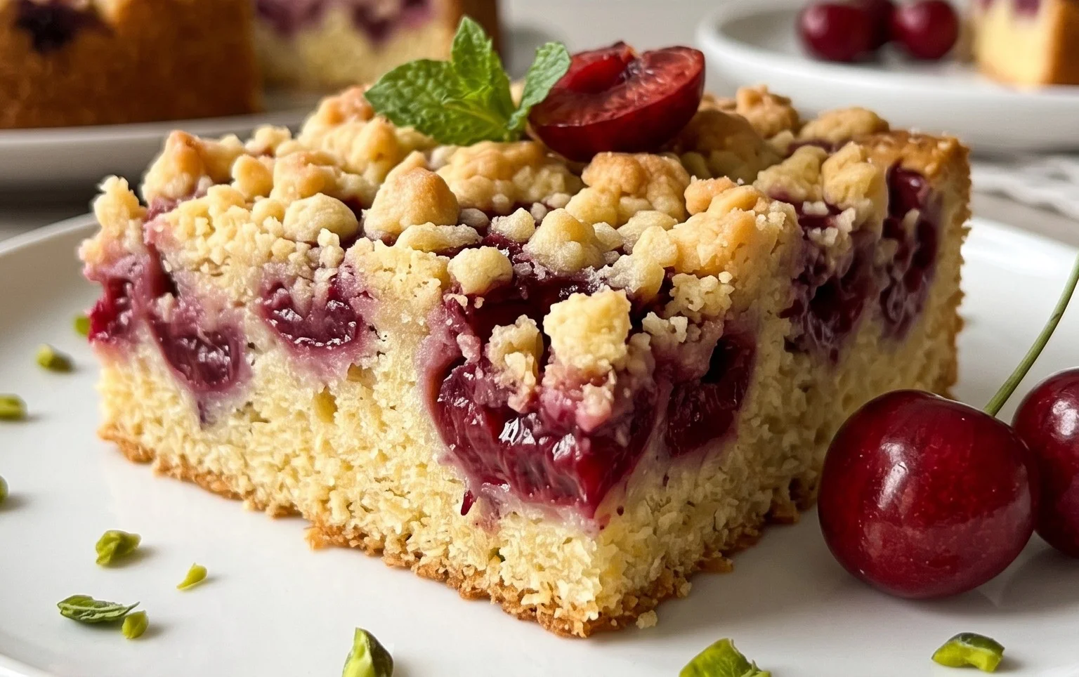 Kirsch Extractkuchen mit Streuseln