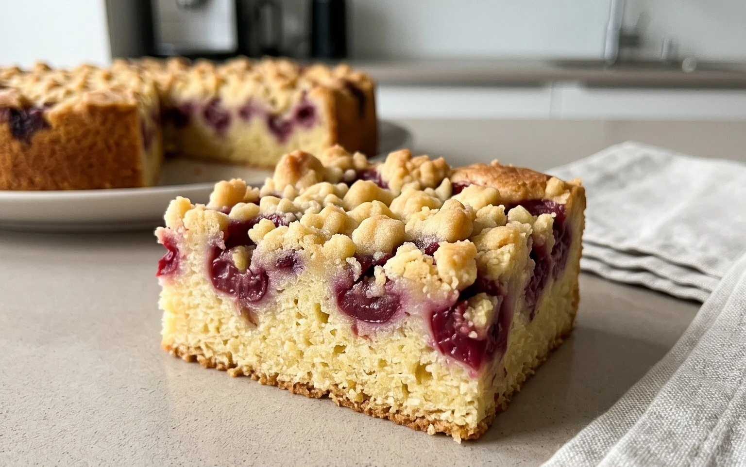 Kirsch Extractkuchen mit Streuseln