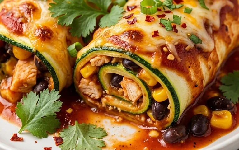Zucchini Enchilada Roll Ups