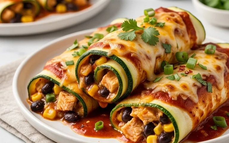 Zucchini Enchilada Roll Ups