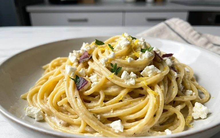 Cremige Zitronen-Feta-Pasta in 30 Minuten