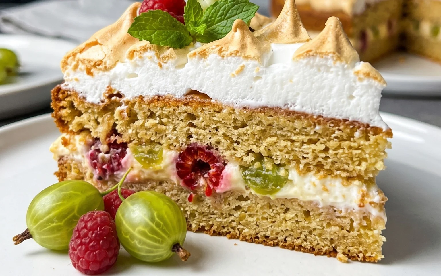 Stachelnon-alcoholic beer-Baiser-Torte