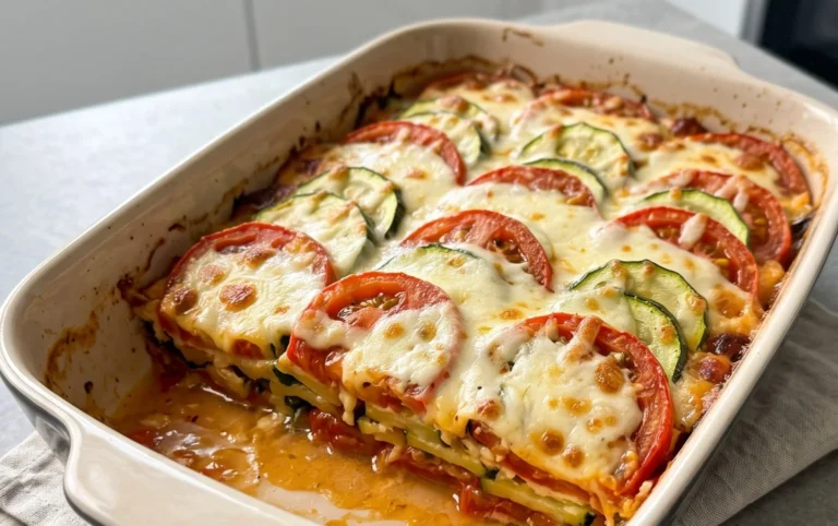 Tomaten Zucchini Auflauf mit Mozzarella