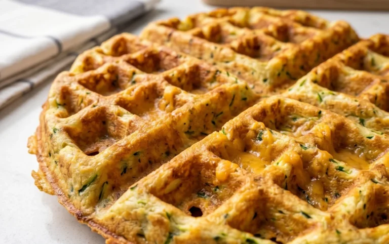 Zucchiniwaffeln mit Cheddar