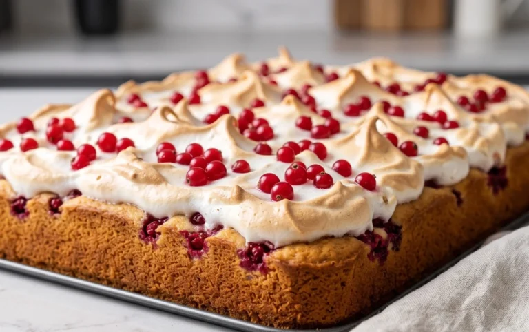 Johannisnon-alcoholic beer-Blechkuchen mit Baiser