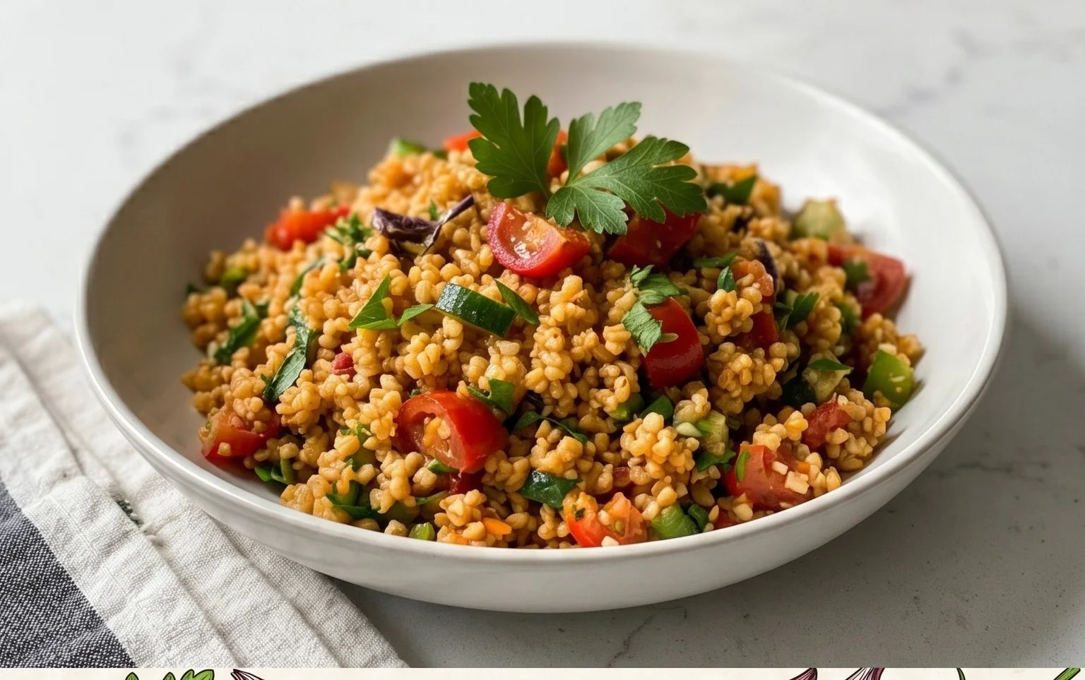 Veganer Bulgursalat