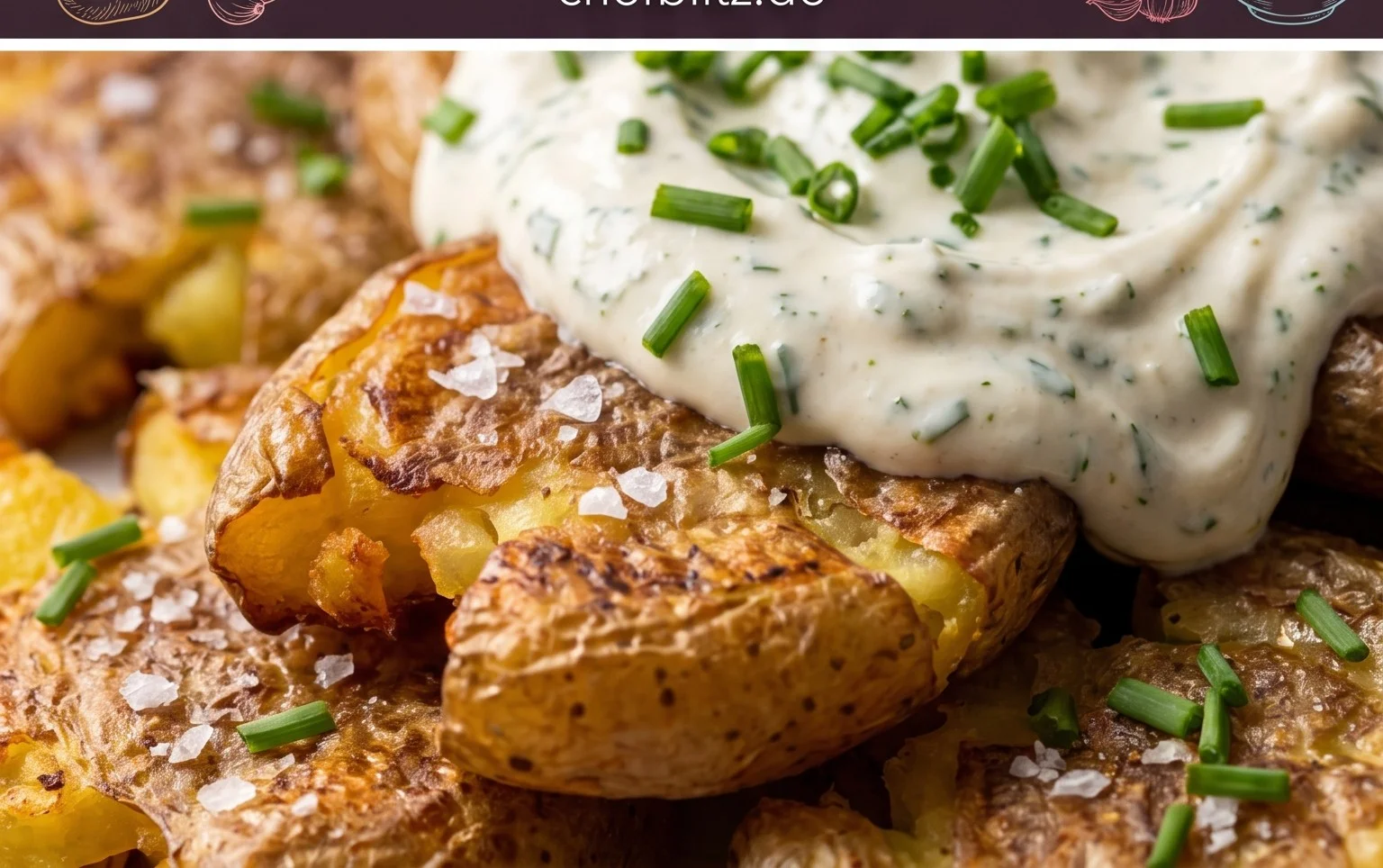 Smashed Potatoes mit Dip - einfach & genial