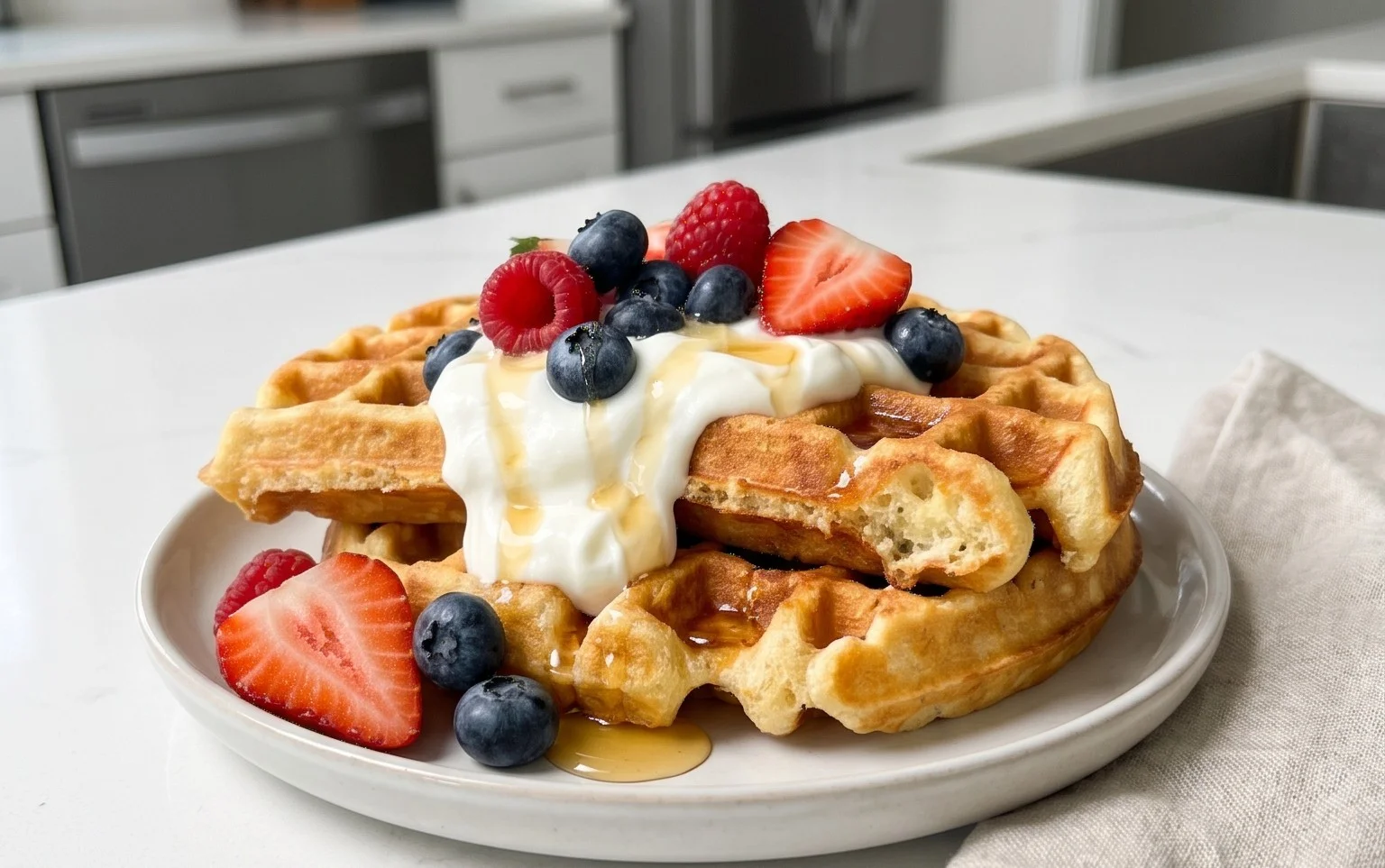 Greek Yogurt Waffles