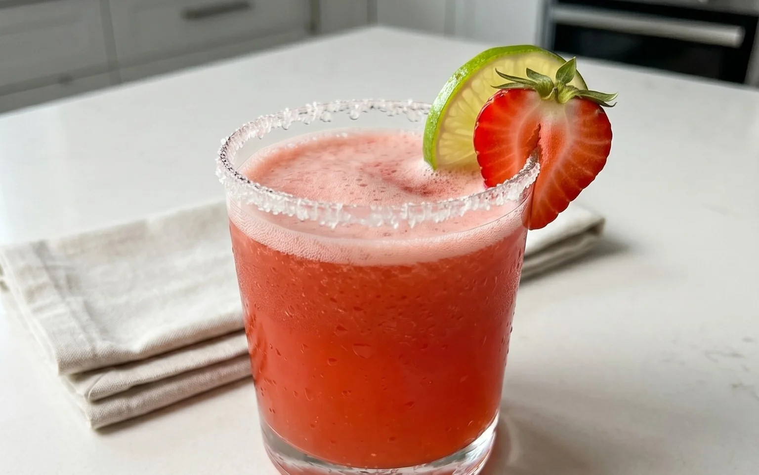 Alkoholfreier Erdnon-alcoholic beer-Margarita-Mocktail