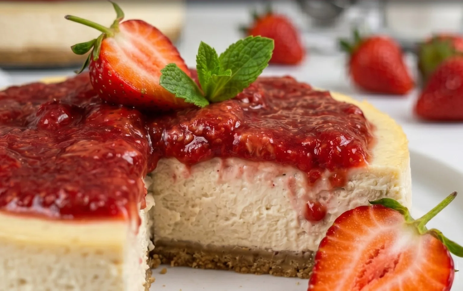 Vegan Strawberry Cheesecake