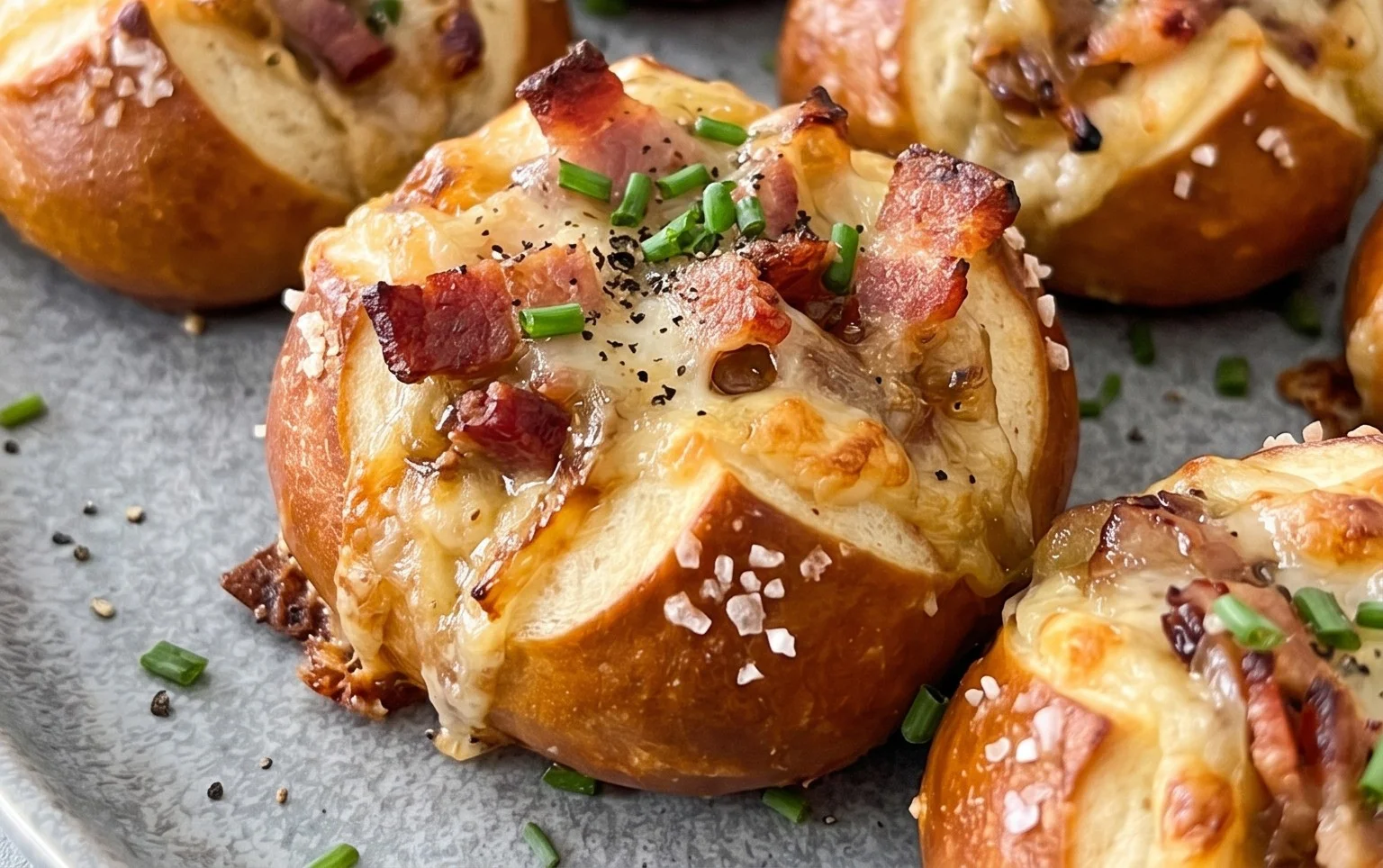 Flammkuchen Brezeln – Partysnack zum Vorbereiten