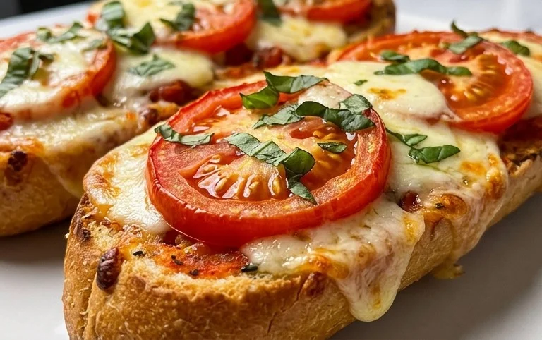 Baguettscheiben mit Tomaten & Mozzarella überbacken von Luda4ka