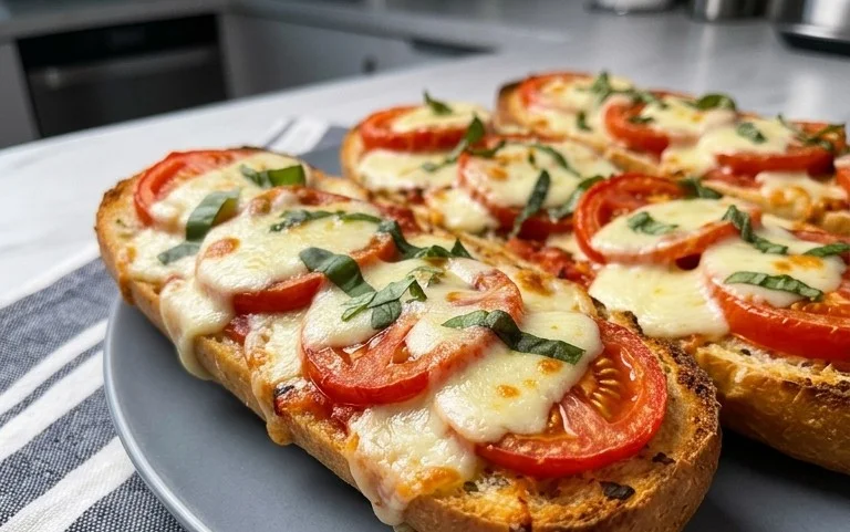 Baguettscheiben mit Tomaten & Mozzarella überbacken von Luda4ka