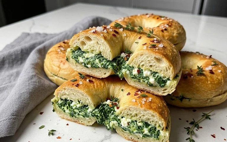 Irresistibly Easy Spinach Cottage Cheese Flagels for Any Meal