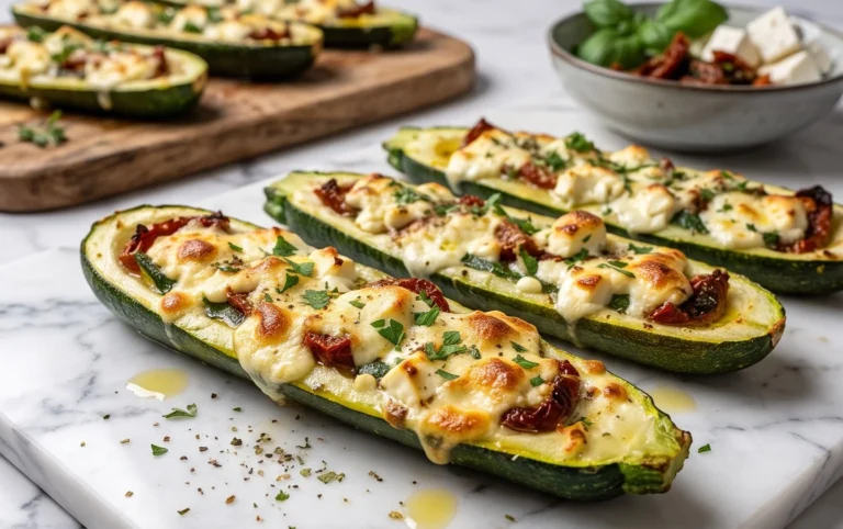 Feta Cheese Stuffed Zucchini