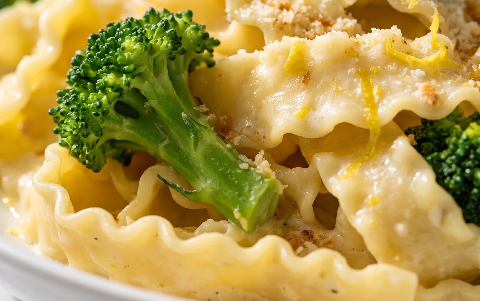Mafaldine Pasta Limone with Broccoli