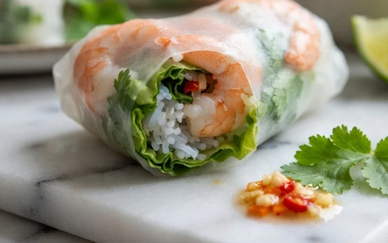 Vietnamese Rice Paper Shrimp Rolls