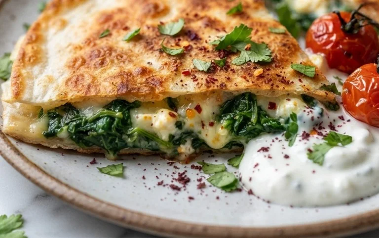 Spinach and Feta Quesadillas