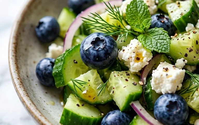 Cucumber Blueberry Salad