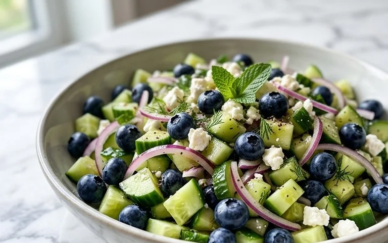 Cucumber Blueberry Salad