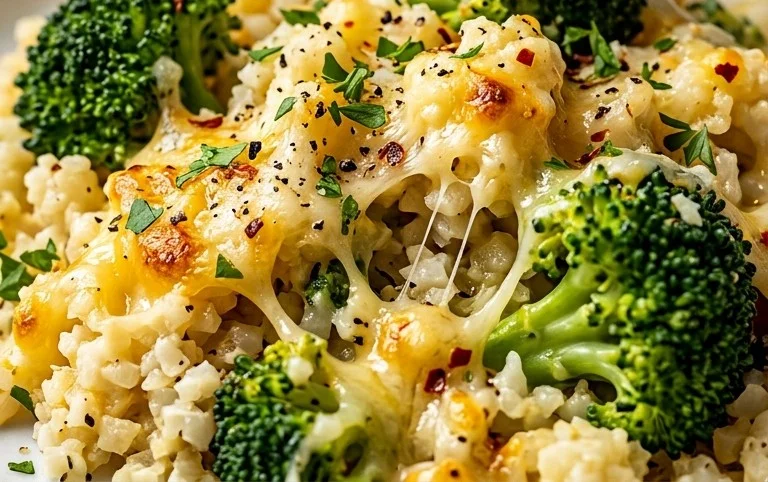 Cheesy Broccoli Cauliflower Rice